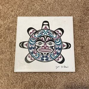 Tribal Art Ceramic Tile - Multicolor